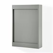 Crosley Furniture Savannah MDF Wood Mirrored Wall Cabinet in Gray/Clear