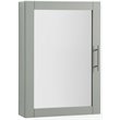 Crosley Furniture Savannah MDF Wood Mirrored Wall Cabinet in Gray/Clear