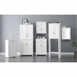 Crosley Furniture Savannah MDF Wood Mirrored Wall Cabinet in White