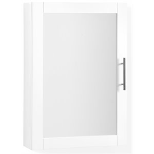 Crosley Furniture Savannah MDF Wood Mirrored Wall Cabinet in White