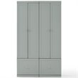 Crosley Furniture Harper Modern Wood/Metal Pantry Closet in Gray (Set of 2)