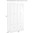 Crosley Furniture Harper Modern Wood/Metal Pantry Closet in Gray (Set of 2)