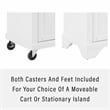 Crosley Furniture Avery Wood Top Kitchen Island Cart in Distressed White