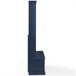Crosley Furniture Ellison Coastal Wood Hall Tree in Navy and Chrome