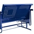 Crosley Furniture Bates Retro Metal Patio Loveseat Glider in Glossy Navy