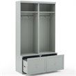 Crosley Furniture Harper Modern Wood Hall Tree Entryway in Gray (Set of 2)