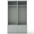 Crosley Furniture Harper Modern Wood Hall Tree Entryway in Gray (Set of 2)