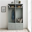 Crosley Furniture Harper Modern Wood Hall Tree Entryway in Gray (Set of 2)