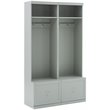 Crosley Furniture Harper Modern Wood Hall Tree Entryway in Gray (Set of 2)