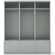 Crosley Furniture Harper Modern Wood Hall Tree Entryway in Gray (Set of 3)