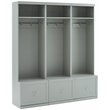Crosley Furniture Harper Modern Wood Hall Tree Entryway in Gray (Set of 3)