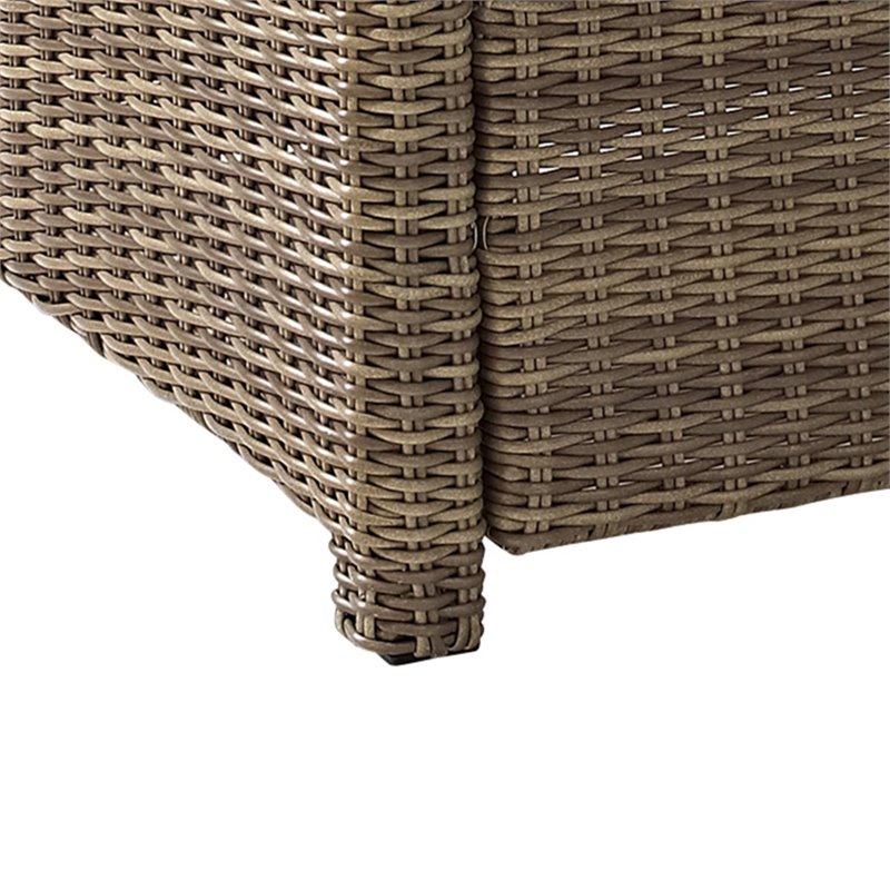 Crosley Furniture Bradenton Wicker / Rattan Patio Armchair in Brown (Set of 2)