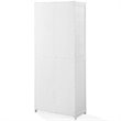 Crosley Furniture Savannah Transitional Tall Wood Shaker Pantry in White/Nickel