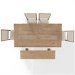 Crosley Furniture Joanna 6-Piece Modern Wood Dining Set in Rustic Brown/Cream