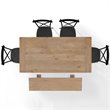 Crosley Furniture Joanna 6 Piece Modern Wood Dining Set in Rustic Brown/Black