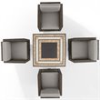 Crosley Furniture Palm Harbor 5PC Wicker / Rattan Conversation Set in Gray/Brown