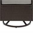 Crosley Furniture Palm Harbor 5PC Wicker / Rattan Conversation Set in Gray/Brown