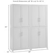 Crosley Furniture Savannah Transitional Tall Wood Pantry in White (Set of 2)