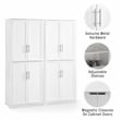 Crosley Furniture Savannah Transitional Tall Wood Pantry in White (Set of 2)