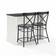 Crosley Furniture Clifton Modern Wood Kitchen Island w/ Camille Stool in White