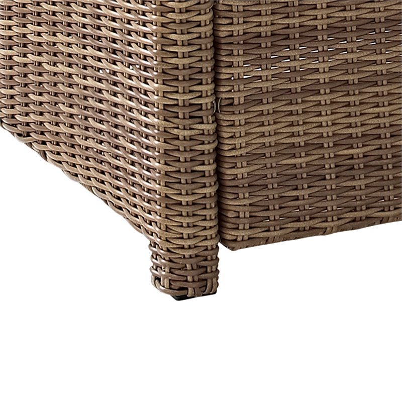 Crosley Furniture Bradenton 4-piece Fabric Outdoor Sectional Set in Gray/Brown