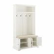Crosley Furniture Holbrook Traditional Wood Hall Tree in Distressed White