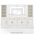Crosley Furniture Tara 3-PC Entertainment Center/Sideboard & Bookcases in White