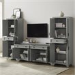 Crosley Furniture Tara 3PC Entertainment Center/Sideboard with Pantries in Gray