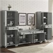 Crosley Furniture Tara 3PC Entertainment Center/Sideboard with Pantry Set Gray