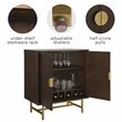 Crosley Furniture Blair Modern Wood Bar Cabinet in Dark Brown/Gold