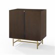 Crosley Furniture Blair Modern Wood Bar Cabinet in Dark Brown/Gold