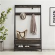 Crosley Furniture Jacobsen Modern Wood Hall Tree in Brown/Black
