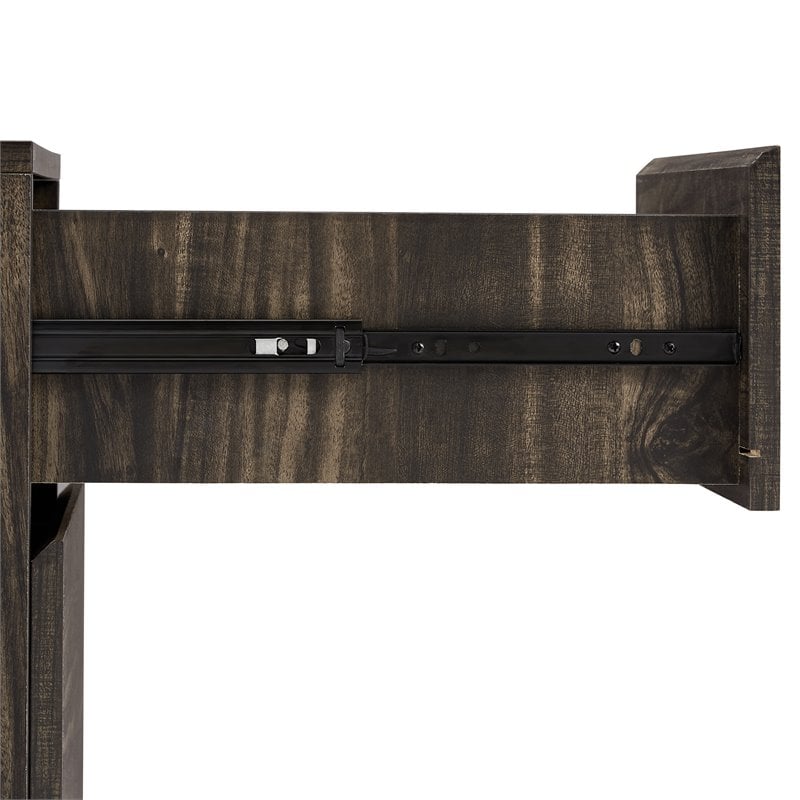 Crosley Furniture Jacobsen Modern Wood File Cabinet in Brown/Black