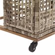 Crosley Furniture Ridley PE Wicker / Rattan Pool Storage Caddy in Natural