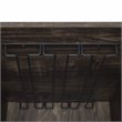 Crosley Furniture Jacobsen Wood Bar Cabinet in Brown Ash/Matte Black
