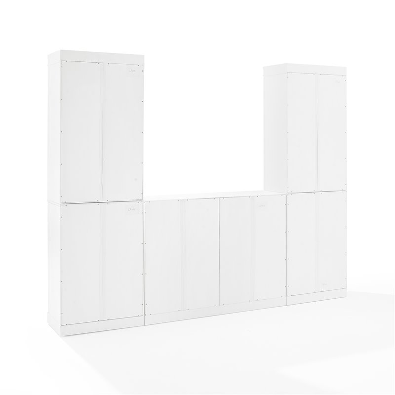 Crosley Furniture Stanton 3PC Entertainment Center/Sideboard & Pantry Set White
