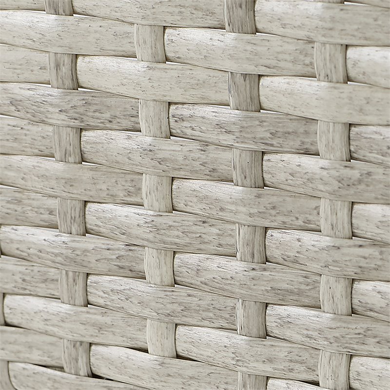 Crosley Furniture Capella Wicker / Rattan Outdoor Side Table in Gray/Acorn