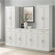 Crosley Furniture Stanton 3PC Wood Entertainment Center/Sideboard & Pantry White