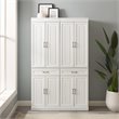 Crosley Furniture Stanton Traditional MDF Wood Pantry in White (Set of 2)