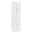 Crosley Furniture Stanton Traditional MDF and Birch Veneer Wood Pantry in White