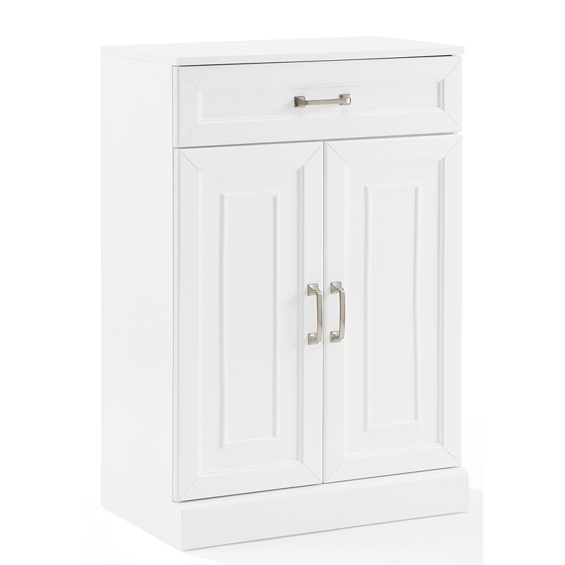 Crosley Furniture Stanton Traditional Wood Storage Cabinet in White