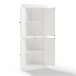 Crosley Furniture Shoreline 2-Piece Wood Corner Stackable Pantry in White