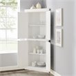 Crosley Furniture Shoreline 2-Piece Wood Corner Stackable Pantry in White