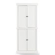 Crosley Furniture Shoreline 2-Piece Wood Corner Stackable Pantry in White