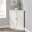 Crosley Furniture Shoreline Wood Corner Stackable Pantry in White