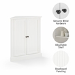 Crosley Furniture Shoreline Wood Corner Stackable Pantry in White