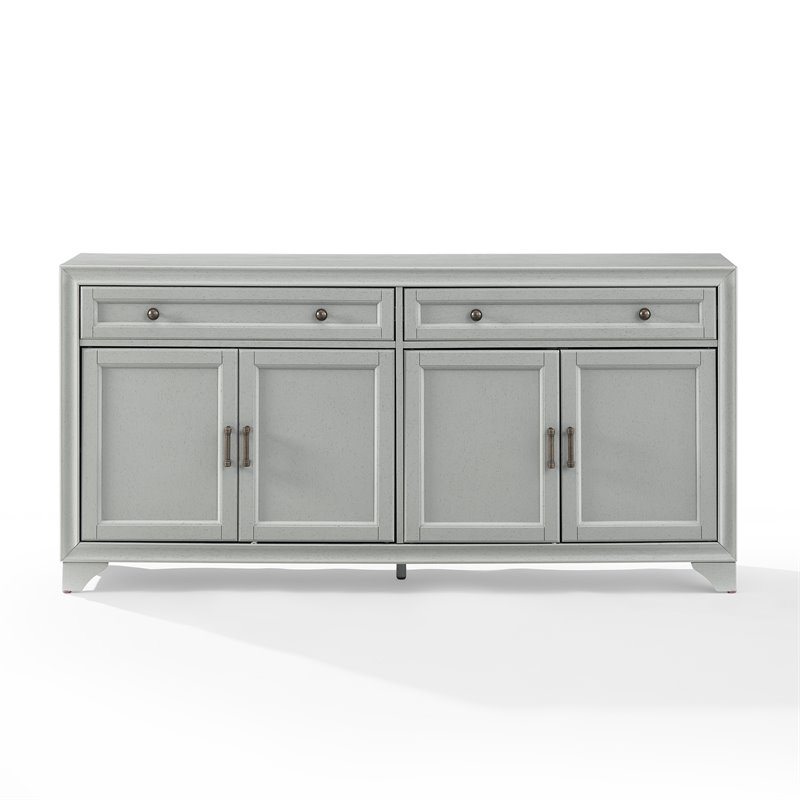 Crosley Furniture Tara Modern MDF Wood Sideboard in Distressed Gray