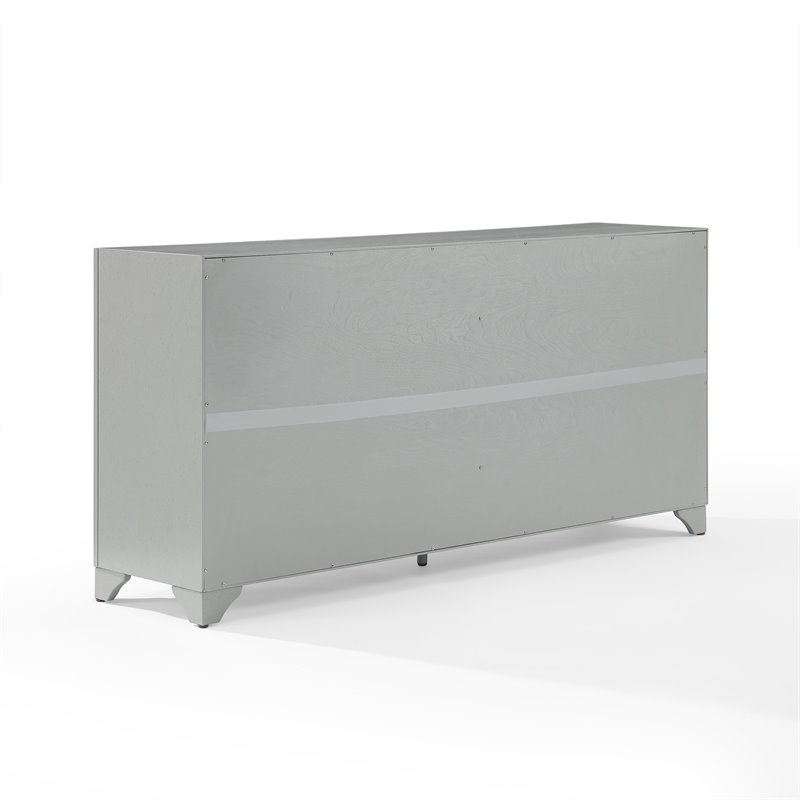 Crosley Furniture Tara Modern MDF Wood Sideboard in Distressed Gray