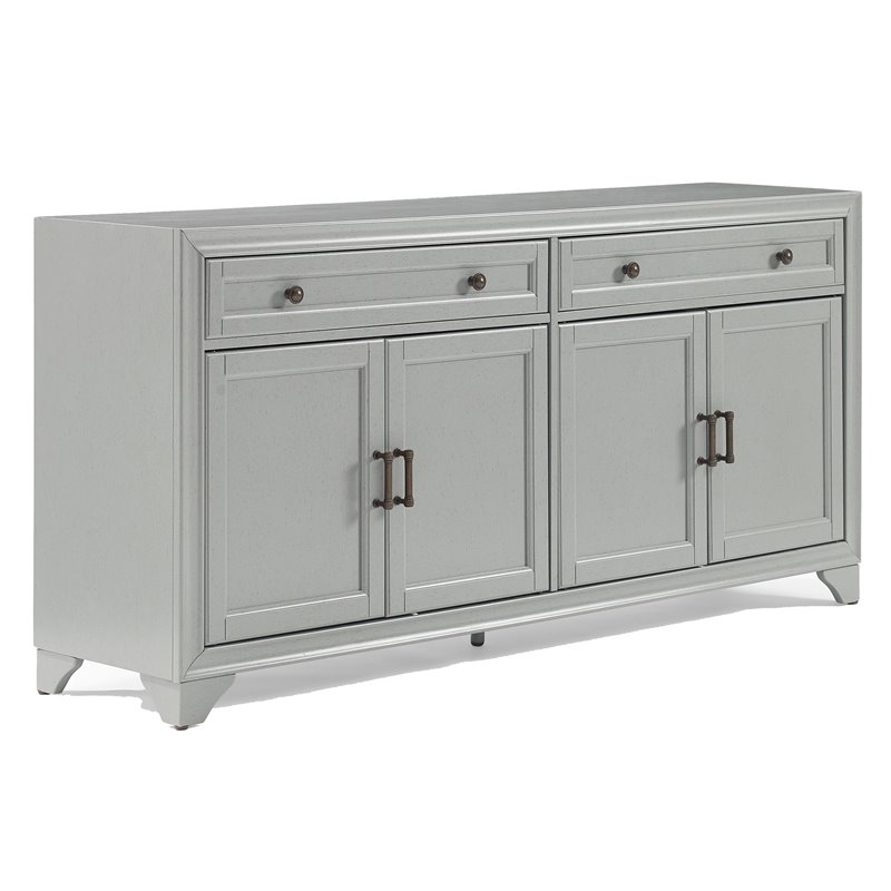 Crosley Furniture Tara Modern MDF Wood Sideboard in Distressed Gray