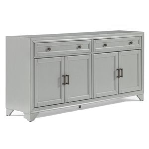 Crosley Furniture Tara Modern MDF Wood Sideboard in Distressed Gray